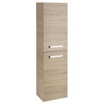 Aqualine VEGA skříňka vysoká s košem, 40x150x31 cm, dub platin – Sleviste.cz