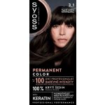 Syoss Permanent Coloration permanentní barva na vlasy 3-1 Dark Brown 50 ml – Zboží Dáma
