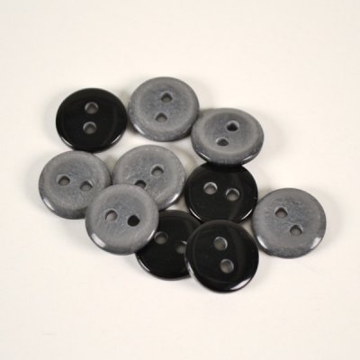 Takoy Plastový knoflík "18" šedý lesklý - balení 10 ks – Zboží Dáma