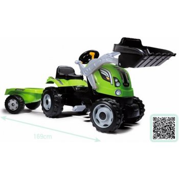 Smoby Farmer Max 710109 Traktor s nakladečem a přívesem