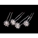 Štrasová vlásenka květ Ø18 mm - crystal (2 ks) – Zboží Mobilmania