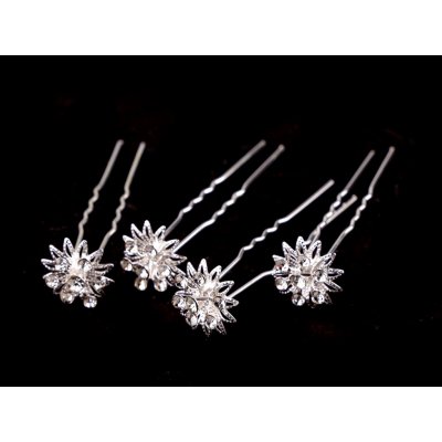 Štrasová vlásenka květ Ø18 mm - crystal (2 ks) – Zboží Mobilmania