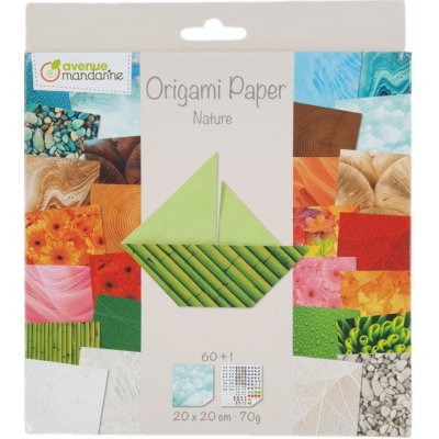 Avenue Mandarine Papíry na origami 20x20cm 60ks příroda – Zboží Dáma