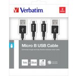 Verbatim 48875 USB/micro USB, 1m + 0,3m, černý – Zbozi.Blesk.cz