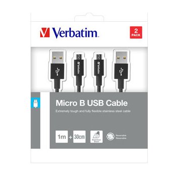 Verbatim 48875 USB/micro USB, 1m + 0,3m, černý