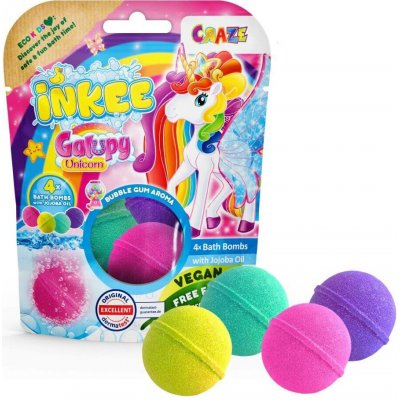 INKEE Šumivá bomba do vany Barvy Galupy jednorožce 4 pack – Sleviste.cz