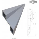 2mm tlustý profil na výplň 115,2x24,4x6000mm, materiál EN AW-6060 T66, přírodní hliník bez povrchové úpravy, cena za KUS – Zbozi.Blesk.cz