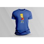 Sandratex dětské bavlněné tričko Bart Simpson. Královsky modrá