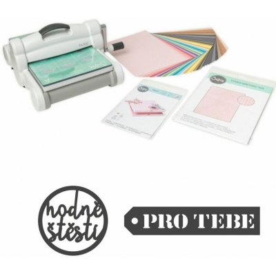 Sizzix A5 Big Shot Starter Kit bílo-šedý + dárek 2 x česká šablona – Sleviste.cz