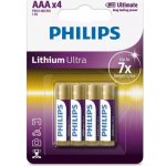 Philips Ultra Lithium AAA 4ks FR03LB4A/10 – Zboží Mobilmania