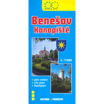 Benešov Konopiště-plán města 1:7 500