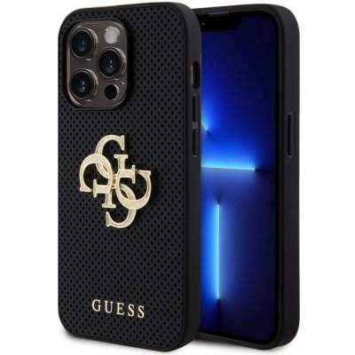 Guess PU Perforated 4G Glitter Metal Logo iPhone 14 Pro Max černé – Zbozi.Blesk.cz