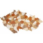 Dřevěná mapa Česká republika (ČR) 236 x 136 cm (okresy) – Sleviste.cz