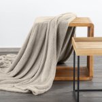 Mybesthome přehoz na křeslo sedačku LOREN béžová 70 x 160 cm – Zboží Dáma