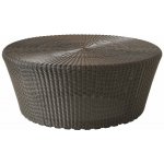 Cane-line Podnožka Kingston kulatá 75x31 cm, rám kov, výplet umělý ratan white grey, bez sedáku – Hledejceny.cz