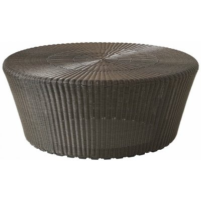 Cane-line Podnožka Kingston kulatá 75x31 cm, rám kov, výplet umělý ratan white grey, bez sedáku – Hledejceny.cz