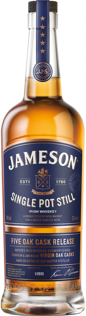 Jameson Single Pot Still Five Oak Cask Release 46% 0,7 l (holá láhev)