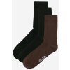 ZOOT.lab Sada tří párů pánských ponožek v černé a hnědé