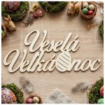 LYMFY Veselá Velikonoce 100x220x3mm přírodní dřevo – Hledejceny.cz