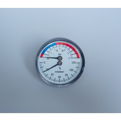 NOVASERVIS Termomanometr 1/2" axiální 0-6 bar, 0-120°C TM63A – Zbozi.Blesk.cz