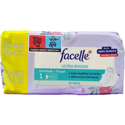 Facelle Hygienické vložky s křidélky Ultra Normal 32 ks – Zboží Dáma