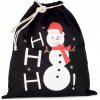 Nákupní taška a košík Bavlněný sáček SNOWMAN černá