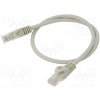 síťový kabel Gembird PP6U-CU-0.5M patch, U/UTP, 6, lanko, Cu, PVC, 0,5m, šedý