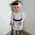 New Baby Kojenecké bavlněné šatičky s čelenkou Teresa Bílá