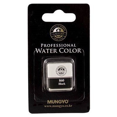 Mungyo Akvarelová barva v půlpánvičce 860 Black – Zboží Dáma