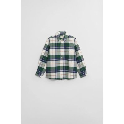 Gant Oxford Checked Shirt Forest Green – Zboží Dáma
