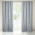 Eurofirany Závěs 140x250 cm stříbrný na kovových kroužcích ESSME – Hledejceny.cz