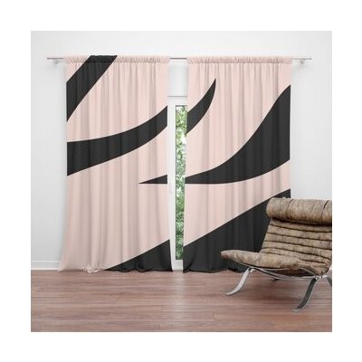 Sablio Závěs Růžový vzor zebry: 2ks 140x250cm – Hledejceny.cz