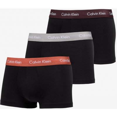 Calvin Klein Low Rise Trunk 3-Pack Black – Zboží Dáma