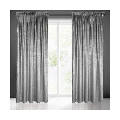 Dekorační vzorovaný závěs s řasící páskou ULRIKA šedá, 140x270 cm (cena za 1 kus) MyBestHome – Sleviste.cz