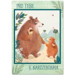 Ditipo Hrací přání s efektem MEDVĚD NAROZKY SLAVÍ / BibiBum R – Sleviste.cz