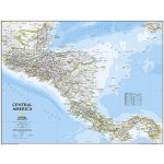 National Geographic Střední Amerika - nástěnná mapa 73 x 55 cm Varianta: bez rámu v tubusu, Provedení: laminovaná mapa v lištách – Hledejceny.cz