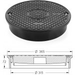 MIDAS Poklop plastový A15 se zátěží do 7,5t (75 kN), DN 315 (pouze na hladkou rouru) p3618 – Zboží Dáma