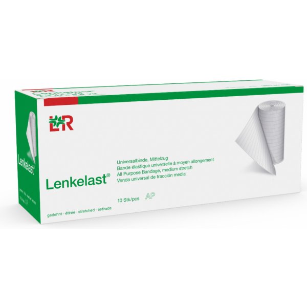 Obvazový materiál Lenkelast Elastické univerzální obinadlo 8 cm x 5 m střední tah 1 ks