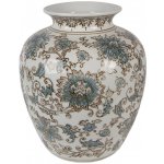 Porcelánová váza s modrými květy Vintage Unique - Ø 22*25 cm - Clayre & Eef – Hledejceny.cz