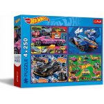 Trefl Hot Wheels 4 x Závodní auta 250 dílků – Zboží Mobilmania