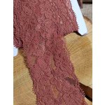 Elastická krajka / vsadka šíře 60 mm hnědá – Zboží Dáma