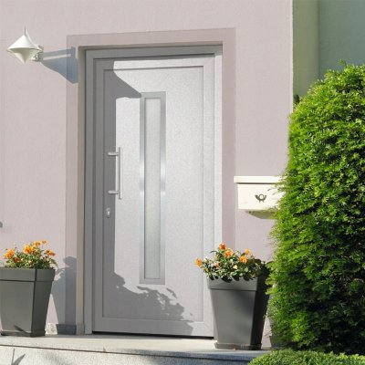 VidaXL vchodové dveře antracitové 98 x 200 cm pravé – Hledejceny.cz