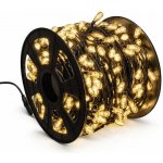 Easy Fix LED světelný řetěz 100 m venkovní teple bílá, 2000 diod, černý kabel IP67, cívka – Hledejceny.cz