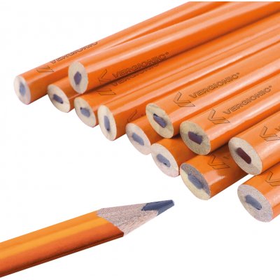 CHINEX Dřevěná stavební tužka 18cm 12 ks. 9159 – Sleviste.cz