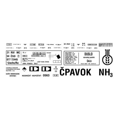 Obtisky Jiran obtisk na 4-osý kotlový vůz Uachs/Ra DUSLO ŠAĽA 70. léta n0410 – Zbozi.Blesk.cz