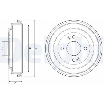 Brzdový buben DELPHI BF580 – Zboží Mobilmania