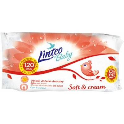 Linteo Baby Soft and Cream vlhčené ubrousky 120 ks – Zbozi.Blesk.cz