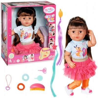 BABY born Starší sestřička Play & Style, brunetka, 43 cm – Zbozi.Blesk.cz