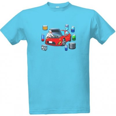 Tričko s potiskem tričko Automechanik pánské Atoll blue od 399 Kč -  Heureka.cz