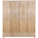 Nábytek z lesa DE-B4 165 x 190 x 60 cm masiv buk – Zboží Mobilmania